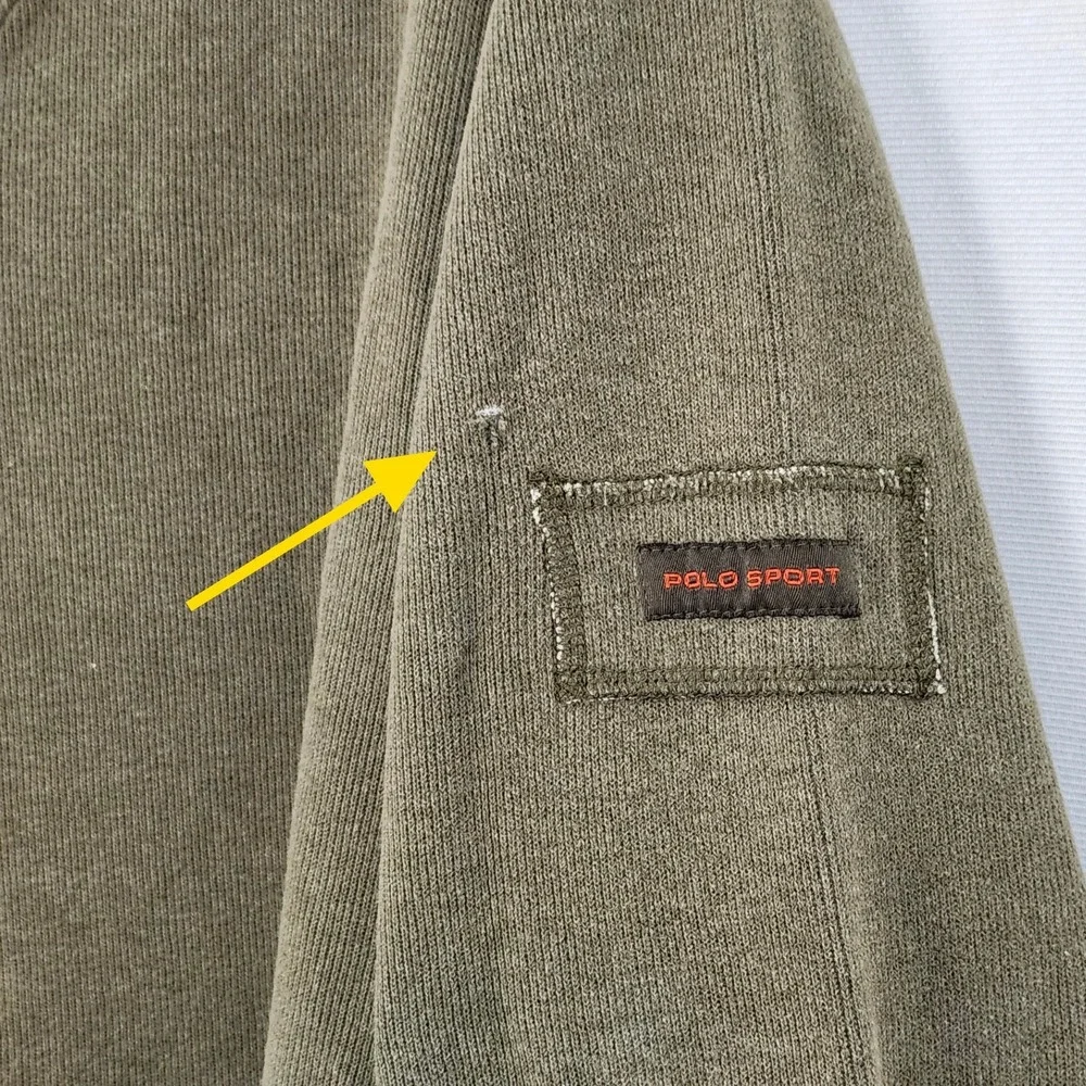 Vintage Polo Sport Ralph Lauren Knit Sweatshirt‎ Large Distressed Oversized Boxy